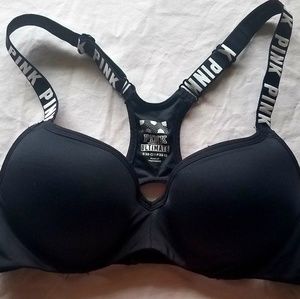 Pink Victoria Secrets Black push up sports bra